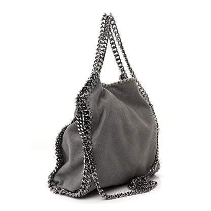 Stella McCartney Shaggy Deer Mini Falabella Fold Over Tote Light Grey 3 of 10