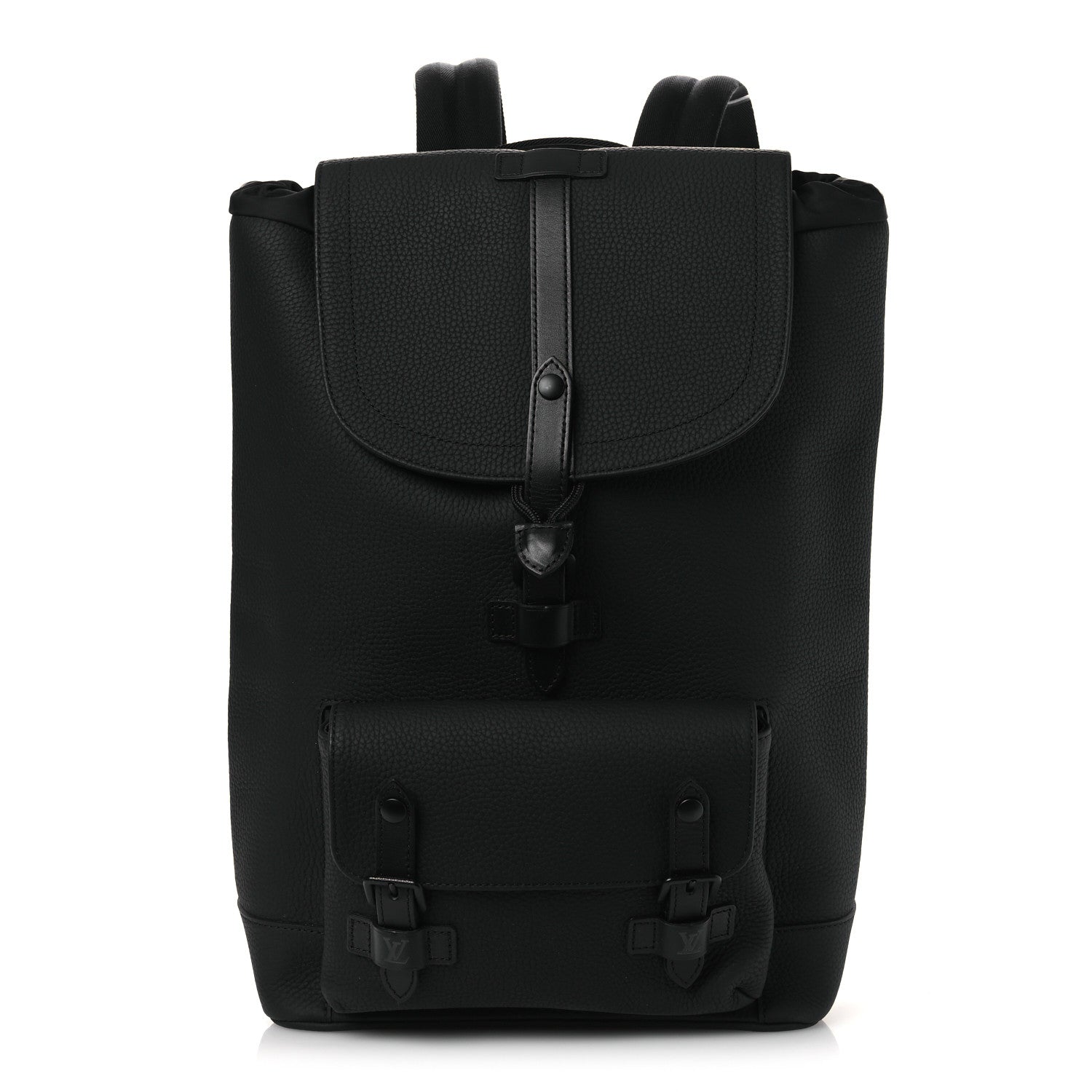 Louis Vuitton Taurillon Christopher Slim Backpack Black 1 of 9