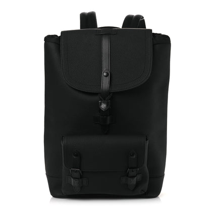 Louis Vuitton Taurillon Christopher Slim Backpack Black 1 of 9