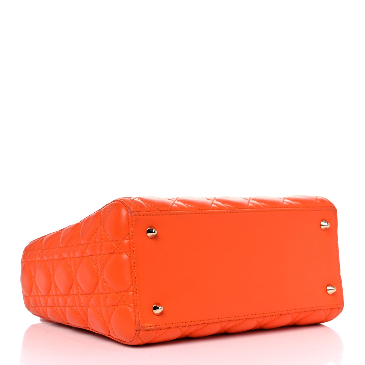 Lambskin Cannage Medium Lady Dior Orange