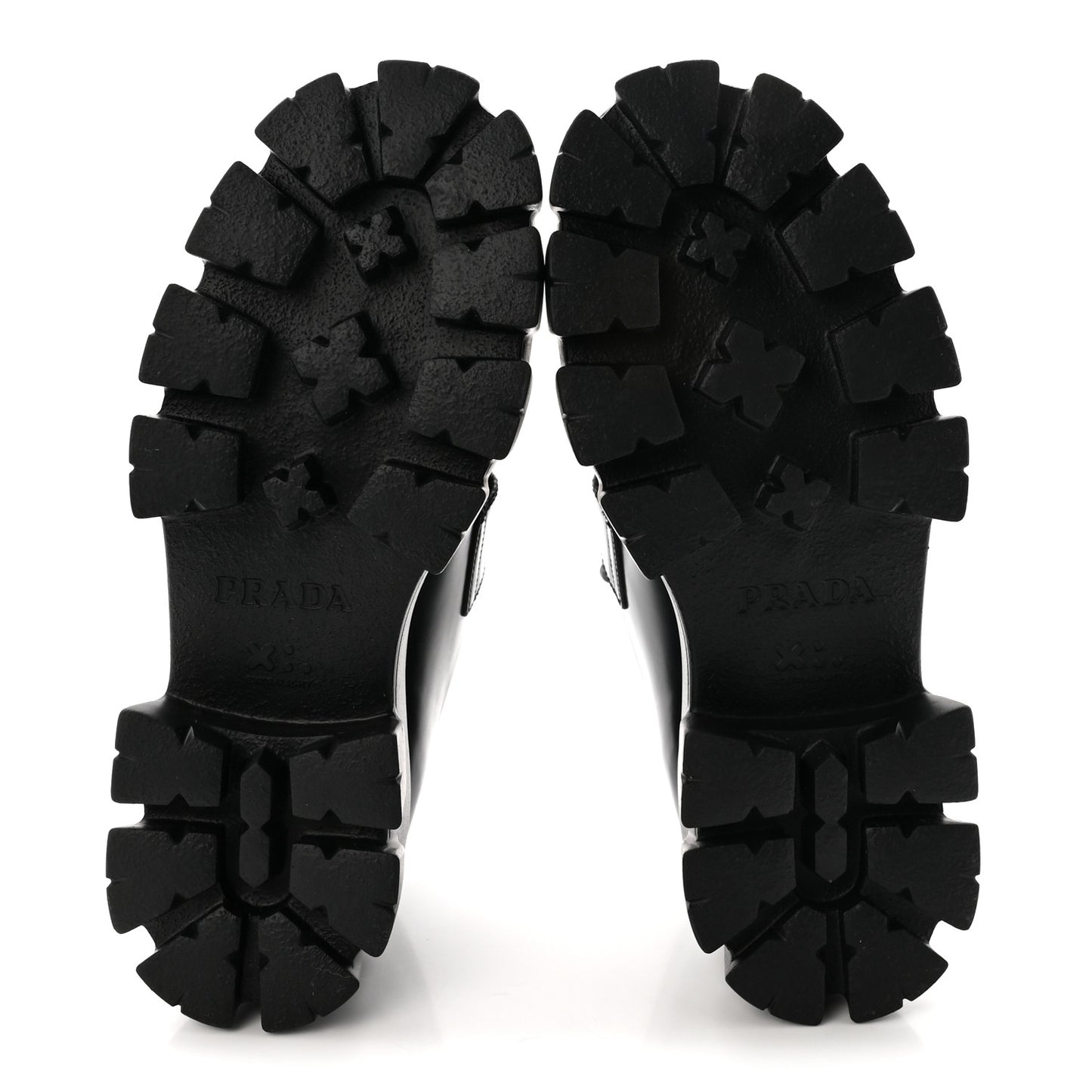 Spazzolato Rois Metal Triangle Logo Monolith 55mm Loafers 38.5 Black
