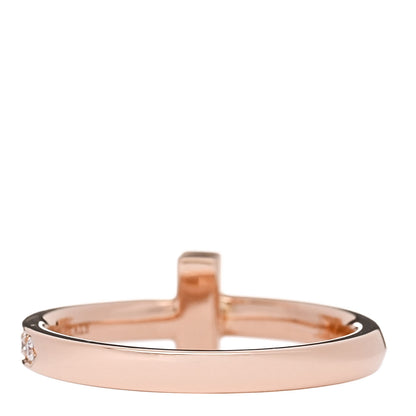 Tiffany 18K Rose Gold Diamond 2.5mm T T1 Ring 53 6.5 3 of 4