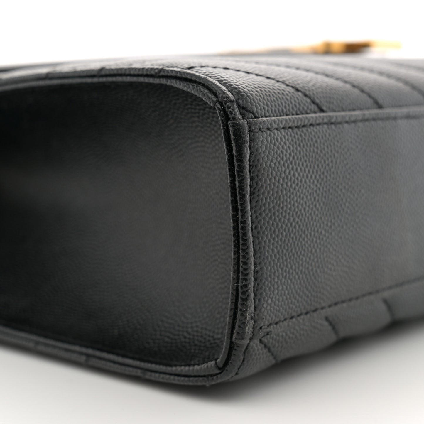 Grain De Poudre Matelasse Chevron Large Monogram Satchel Black