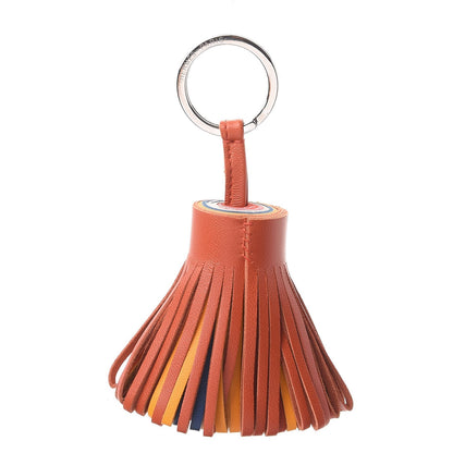 Hermes Lambskin Carmen Tassel Key Holder Cornaline Jaune D'Or Bleu Orange Poppy Rose Rouge 1 of 4