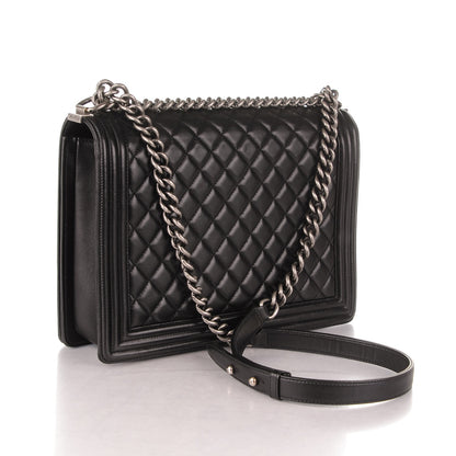 Chanel Lambskin Quilted Large Boy Flap Black 3 of 7