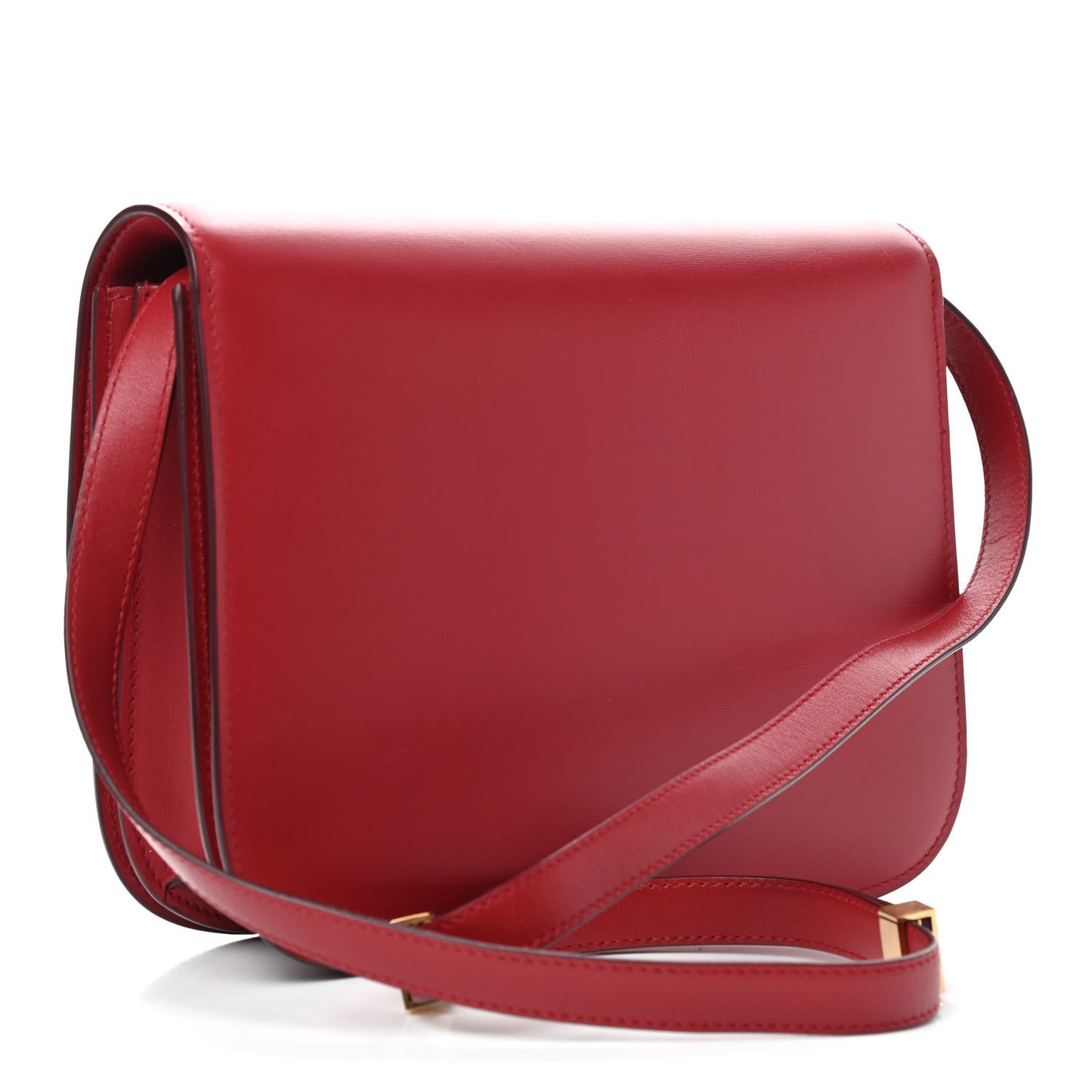 Box Calfskin Medium Classic Box Flap Bag Red
