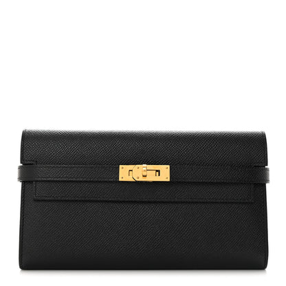 Hermes Epsom Kelly Longue Wallet Black 1 of 8