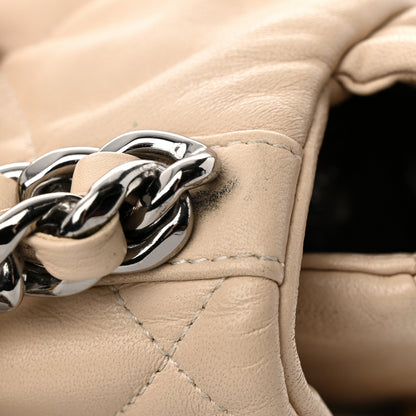 Chanel Lambskin Quilted Medium Chanel 19 Flap Beige 20 of 21
