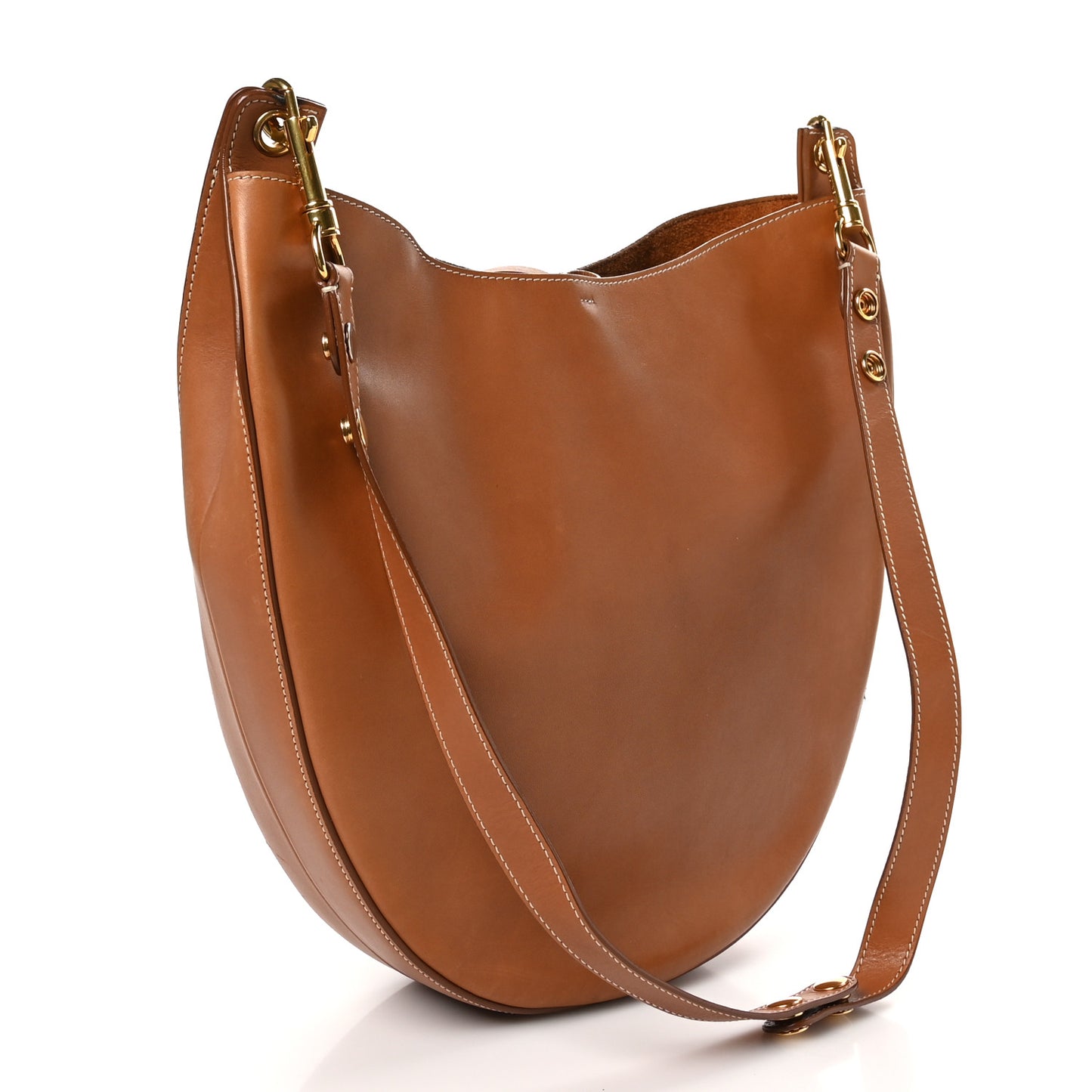 Natural Calfskin Medium Hobo Tan