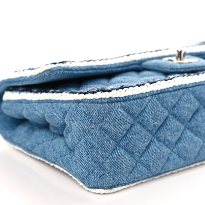Chanel Denim Braided Medium Flap Bag Light Blue 8 of 9
