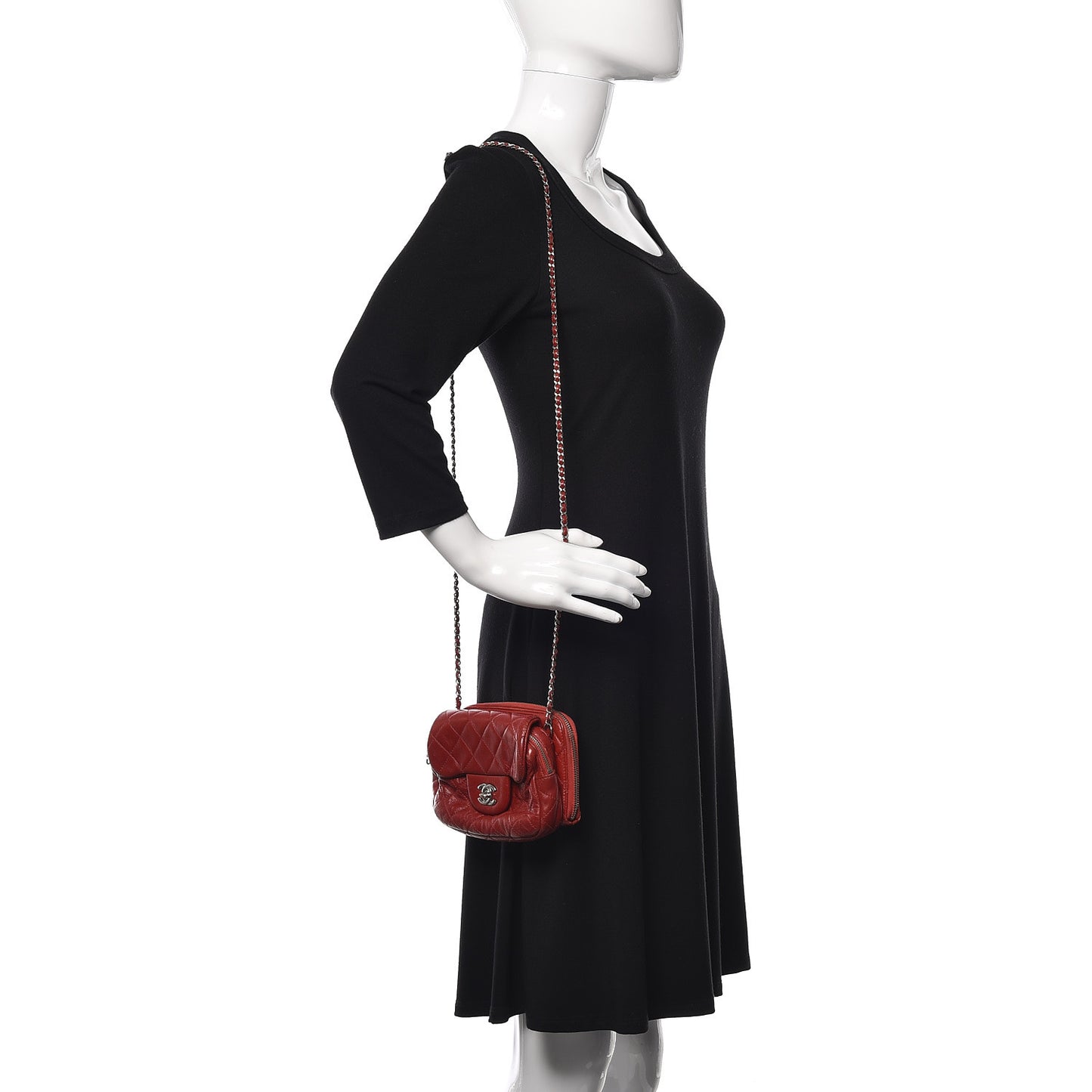 Lambskin Quilted WOC Mini Flap Red