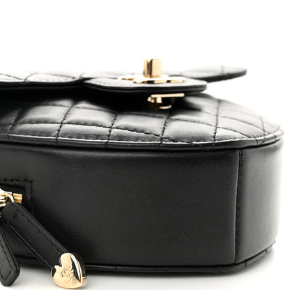 Chanel Lambskin Quilted CC In Love Heart Bag Black 9 of 11
