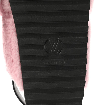 Louis Vuitton Shearling Paseo Sandals 38.5 Pink 7 of 7