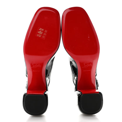 Christian Louboutin Patent So Jane Sling 55 Pump 41 Black 5 of 9
