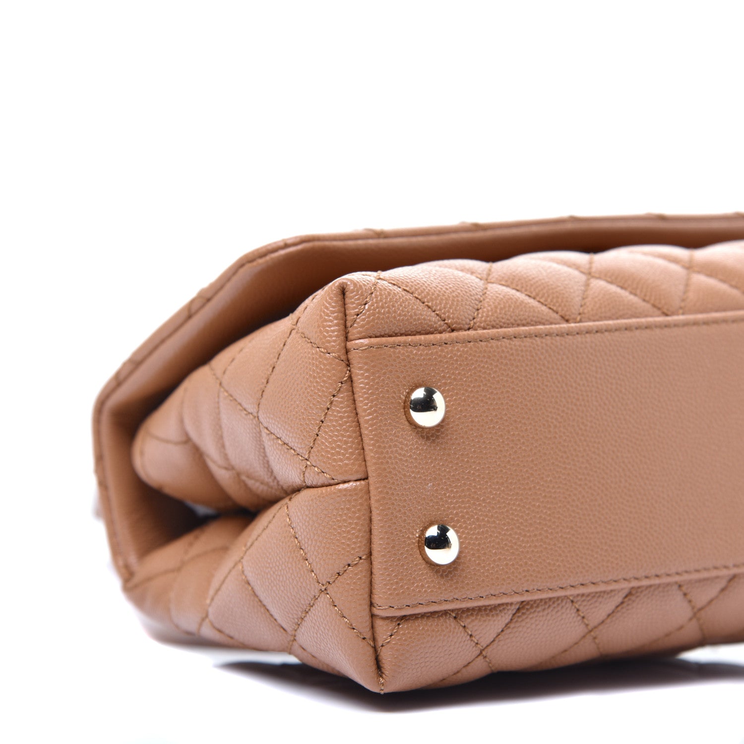 Chanel Caviar Quilted Mini Coco Handle Flap Brown 7 of 8