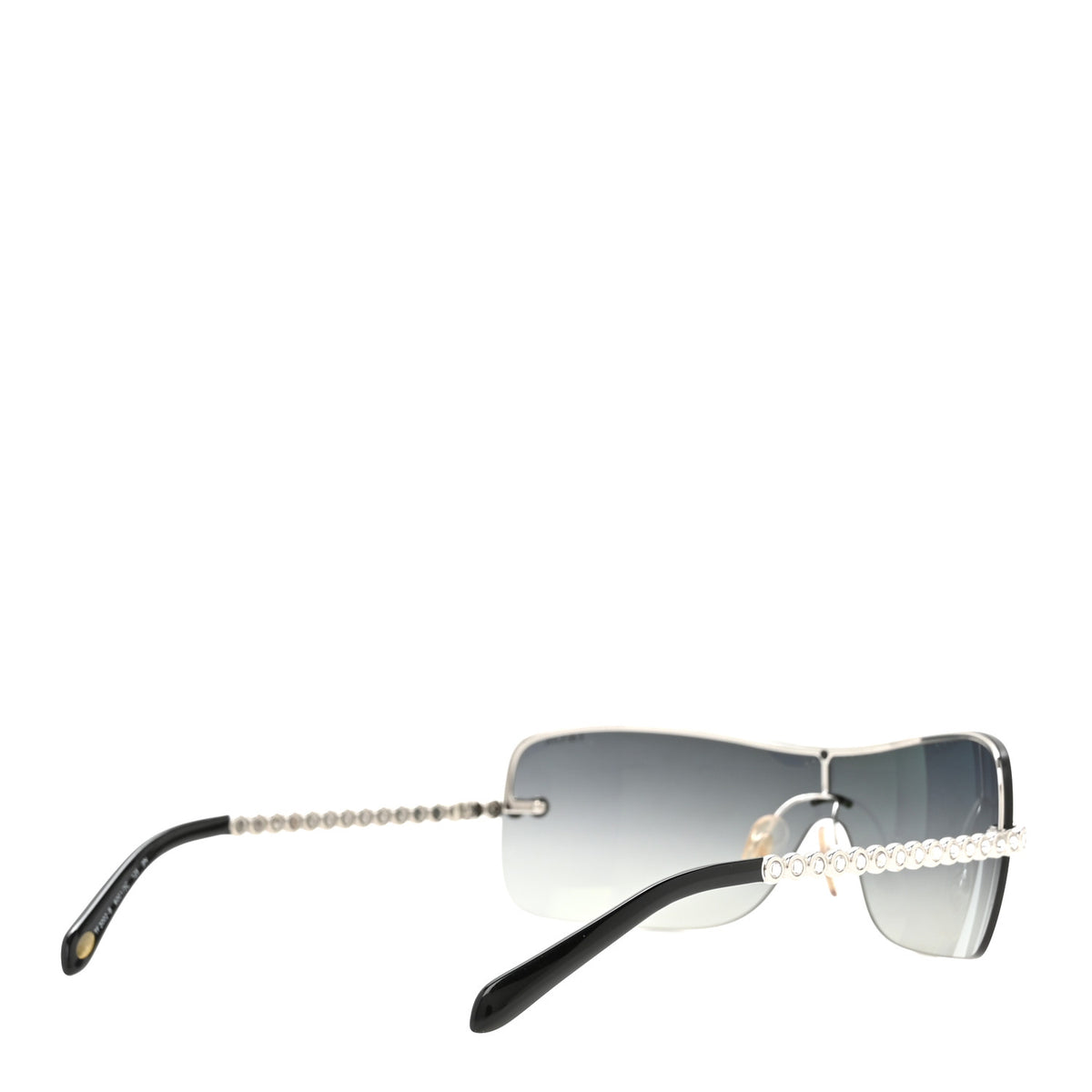 Metal Crystal Shield TF3002-B Sunglasses Black