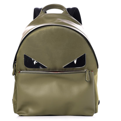 Fendi Nylon Vitello Liberty Metal Monster Eyes Rounded Backpack Equatore 1 of 7