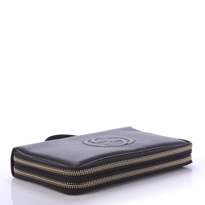 Gucci Pebbled Calfskin Soho Travel Document Case Dark Brown 4 of 11