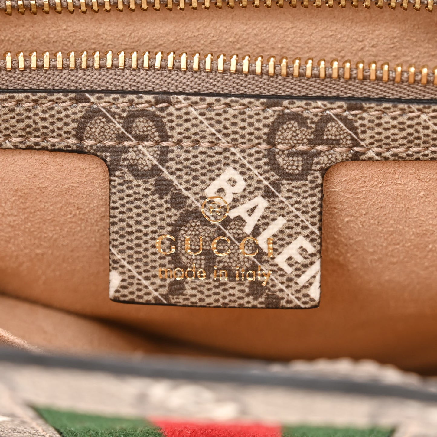 X BALENCIAGA GG Supreme Monogram Striped Logo Print Web Small Jackie 1961 Hobo Beige Ebony Mystic White