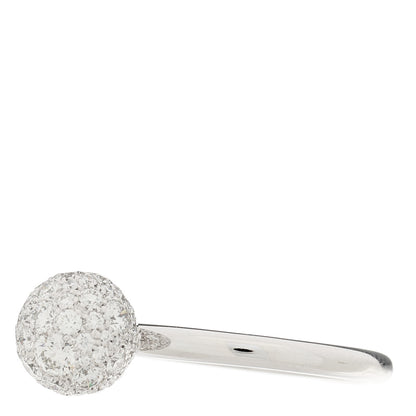 Tiffany 18K White Gold Diamond 8mm Hardwear Ball Ring 54 7 3 of 6