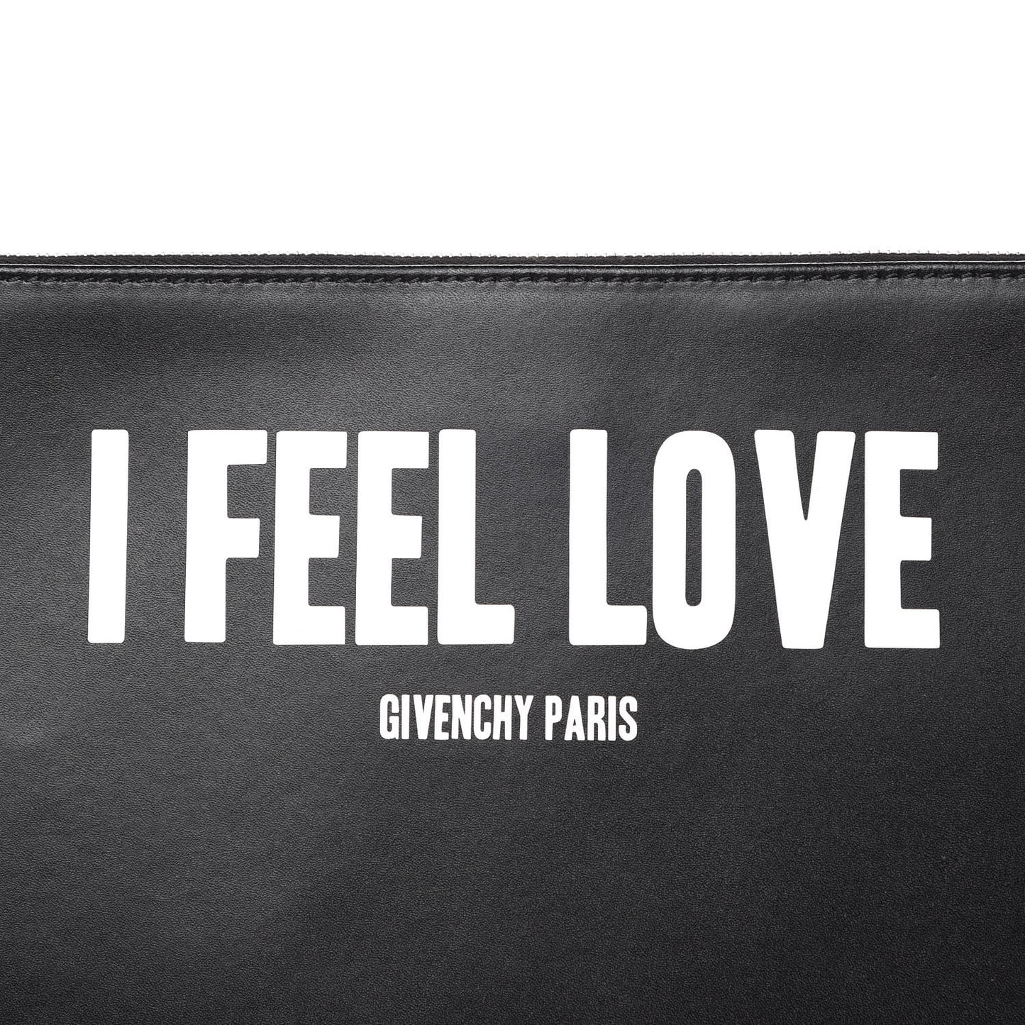 Calfskin I Feel Love Large Pouch Black
