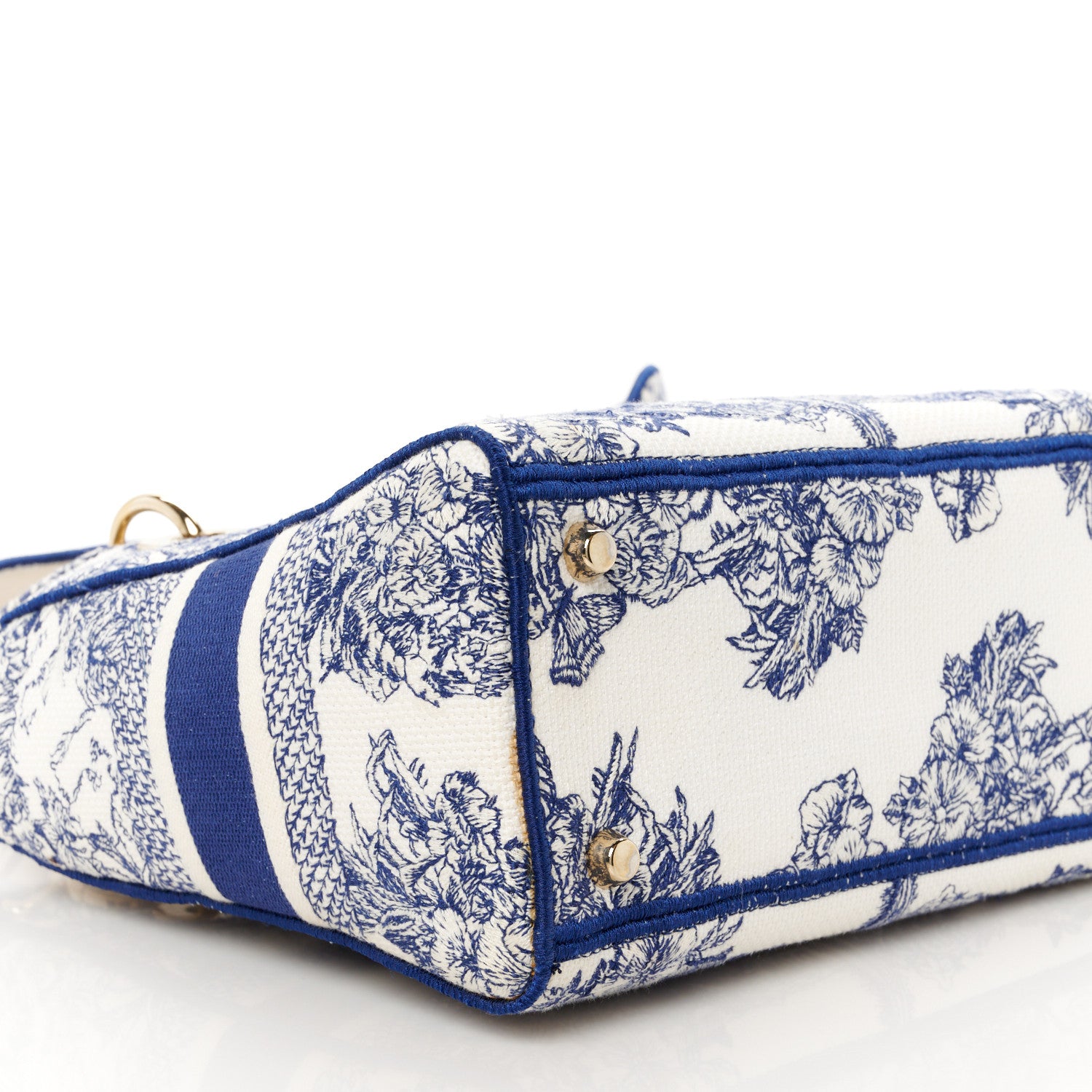 Christian Dior Canvas Reverse Embroidered Rêve d'Infini Medium Lady D-Lite Blue Multicolor 9 of 10