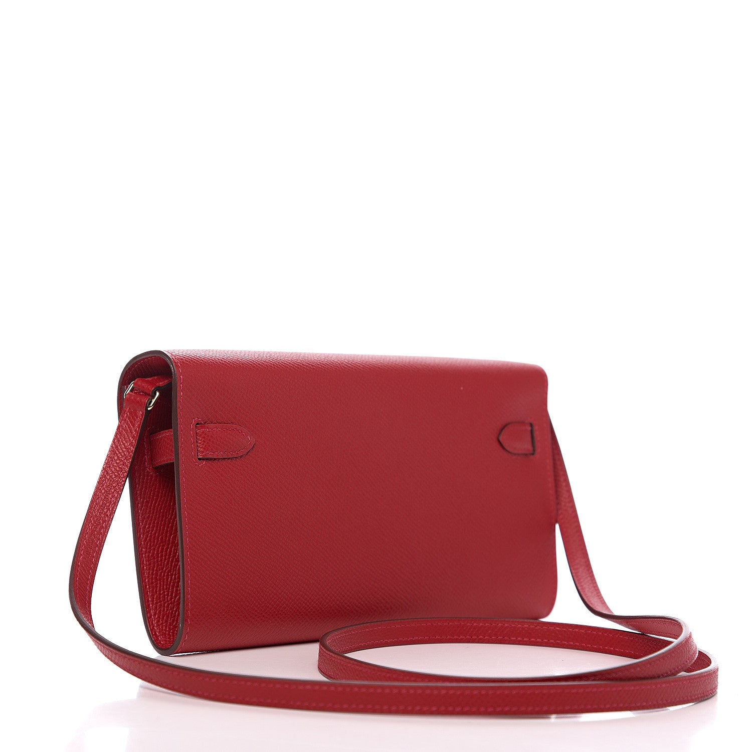 Hermes Epsom Kelly Wallet To Go Rouge Casaque 2 of 10