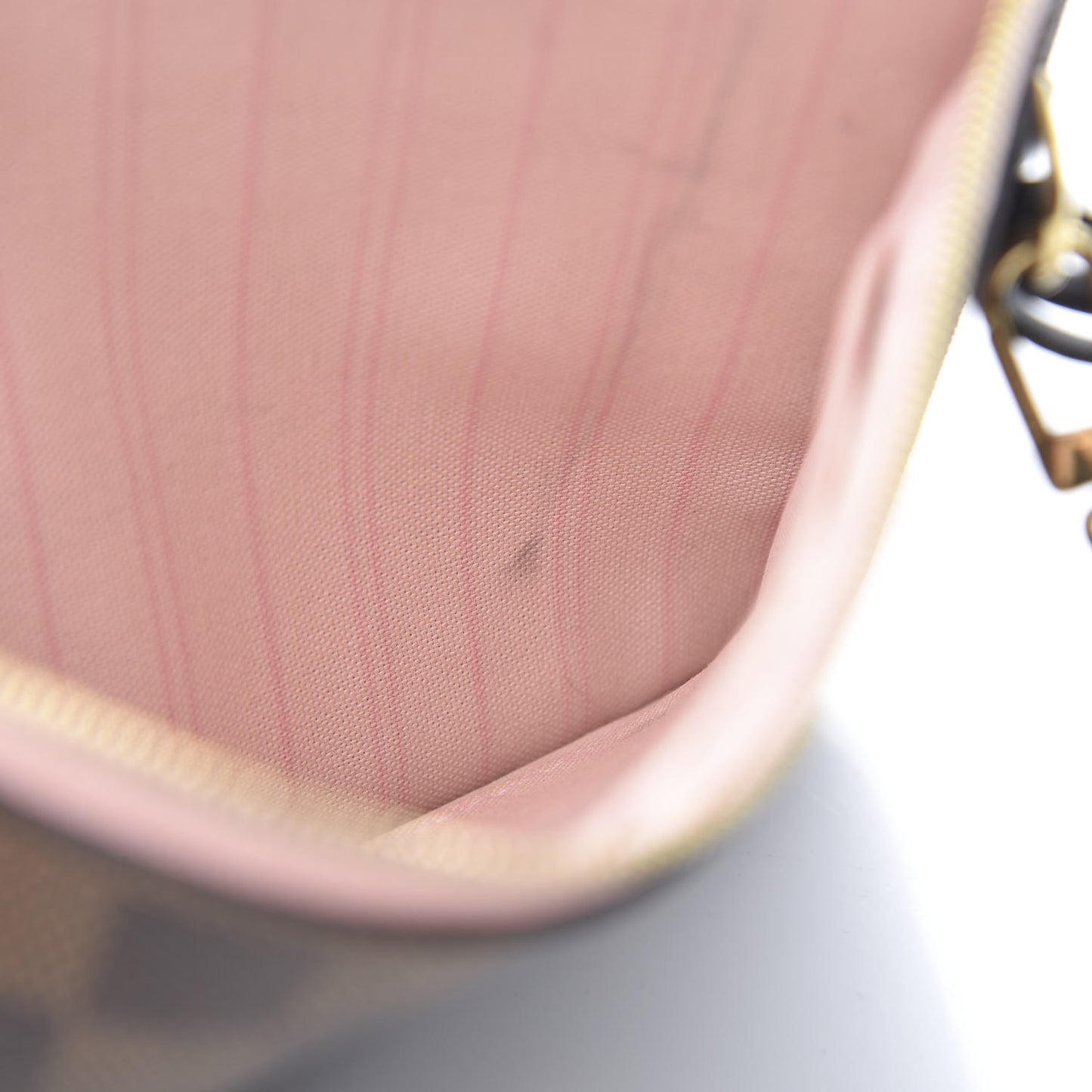 Damier Ebene Neverfull MM GM Pochette Rose Ballerine