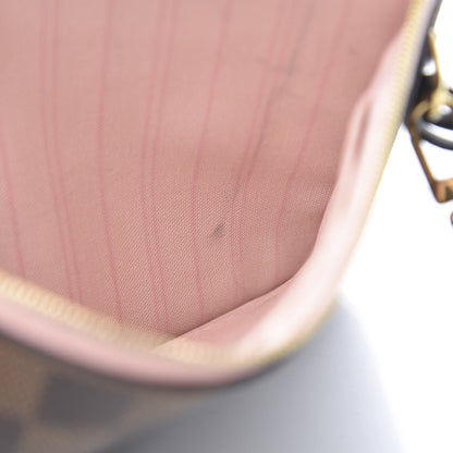 Louis Vuitton Damier Ebene Neverfull MM GM Pochette Rose Ballerine 9 of 14