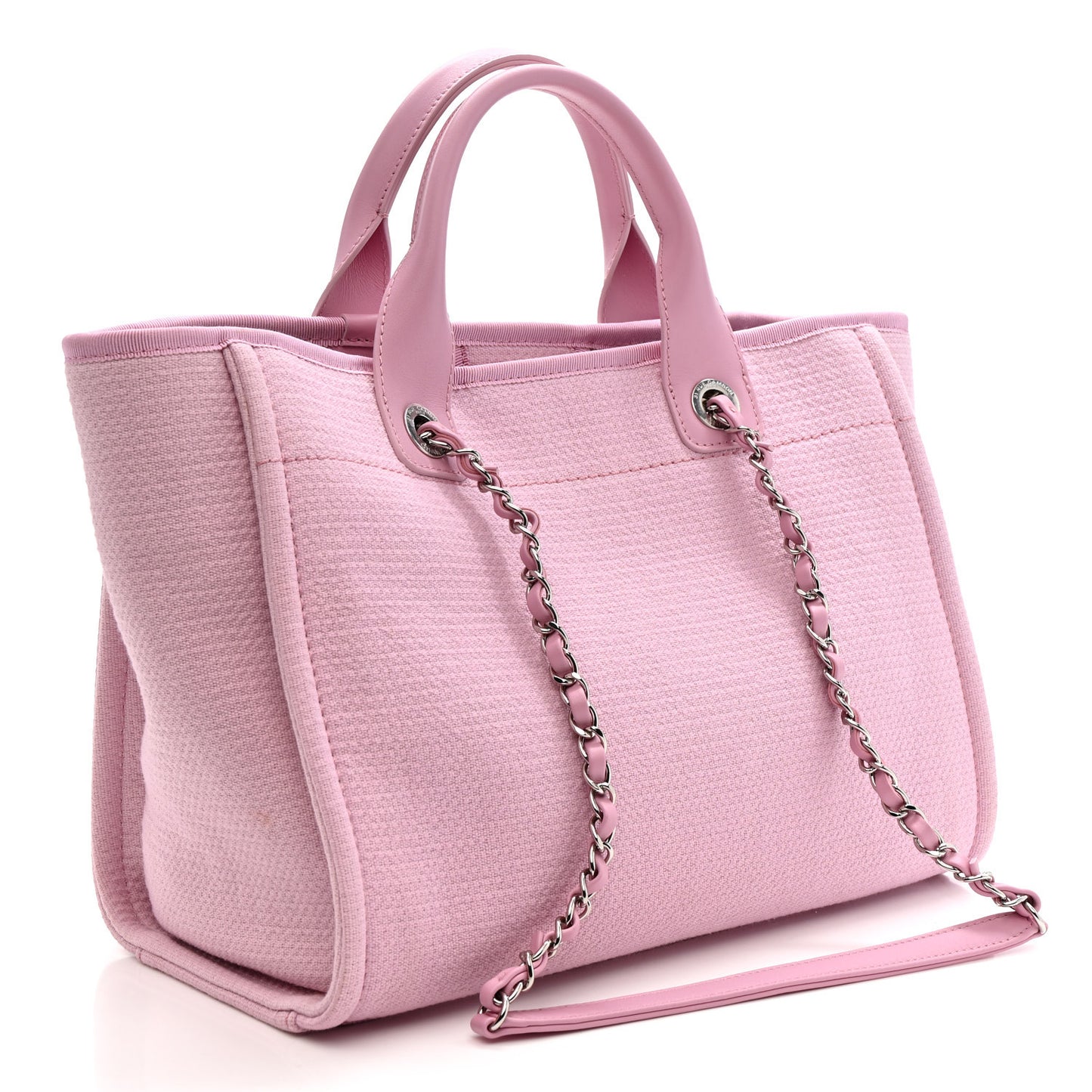 Mixed Fibers Small Deauville Tote Dark Pink