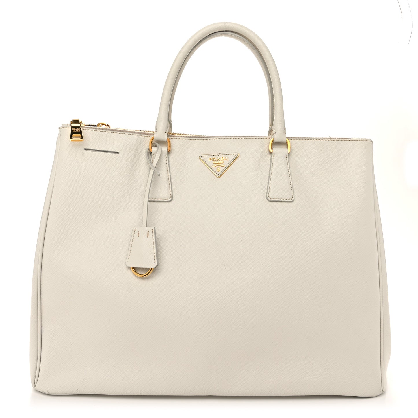 Saffiano Lux Extra Large Galleria Double Zip Tote Talco
