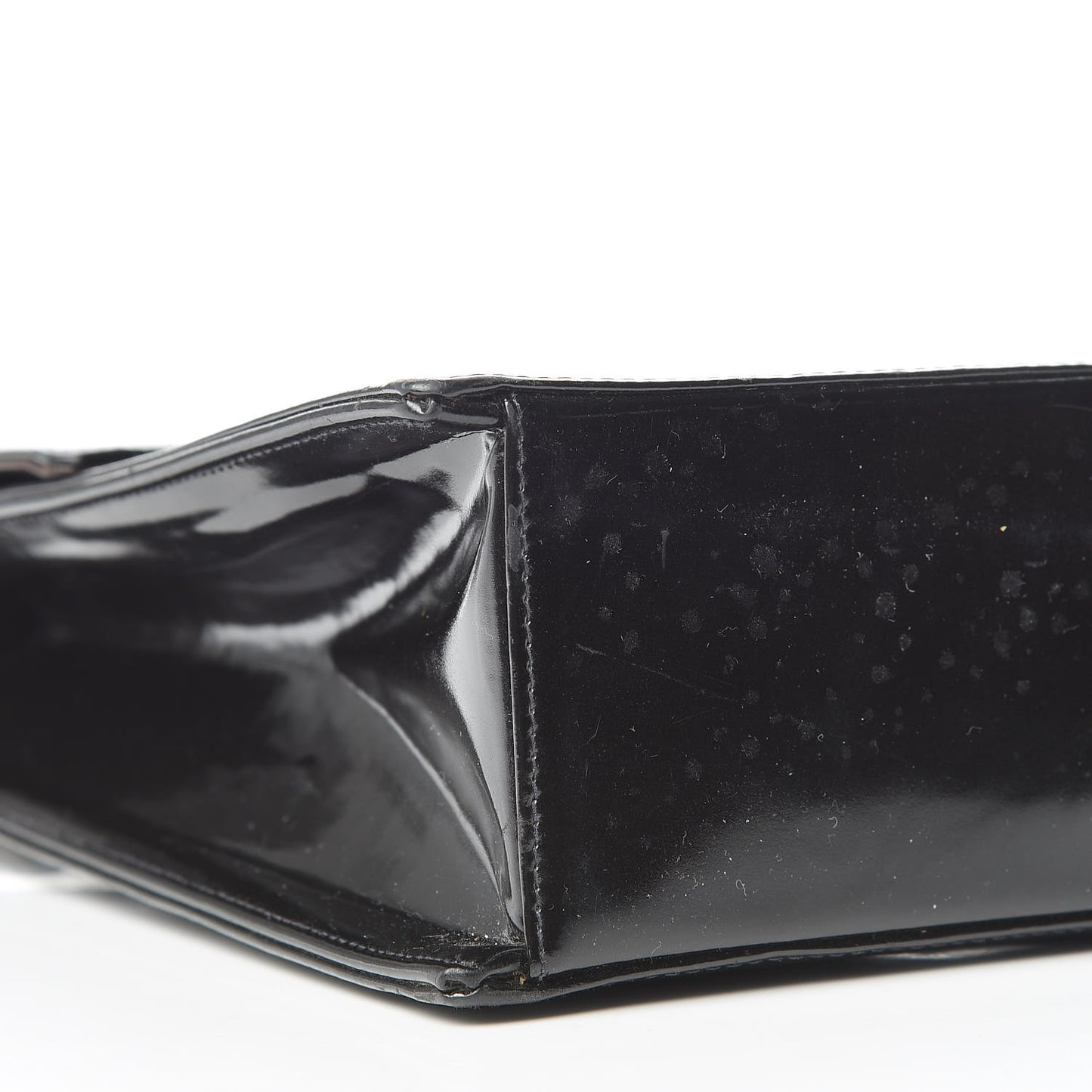 Vinyl CC Flap Bag Black