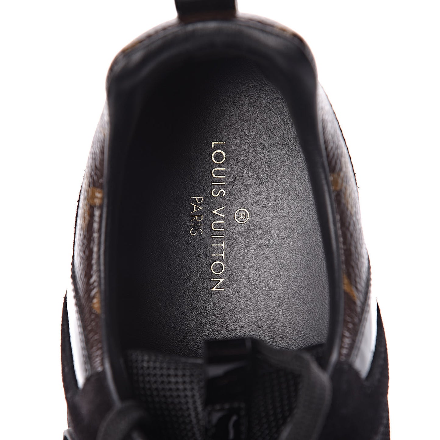 Suede Monogram Run Away Sneakers 40 Black