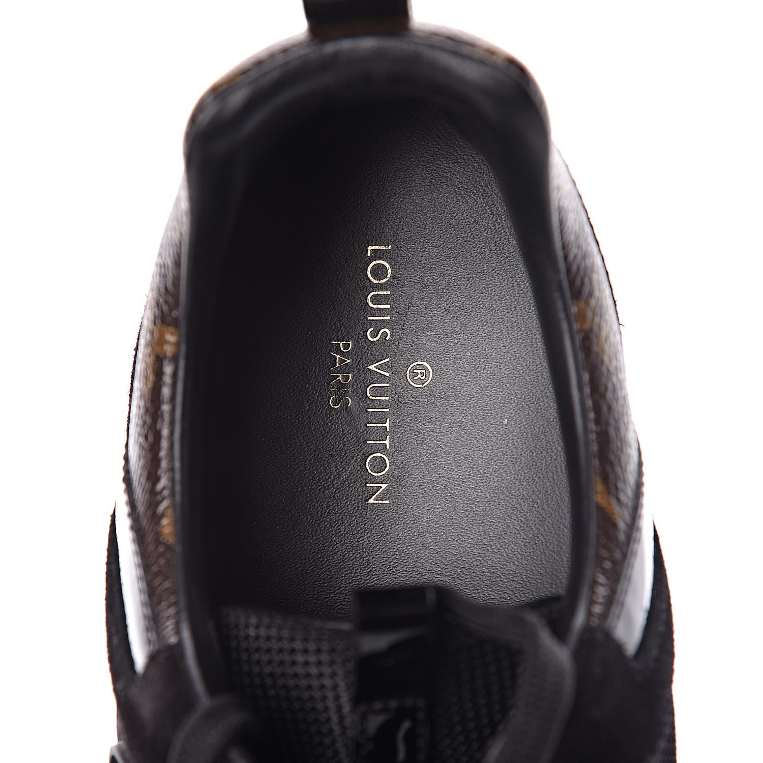 Louis Vuitton Suede Monogram Run Away Sneakers 40 Black 10 of 10