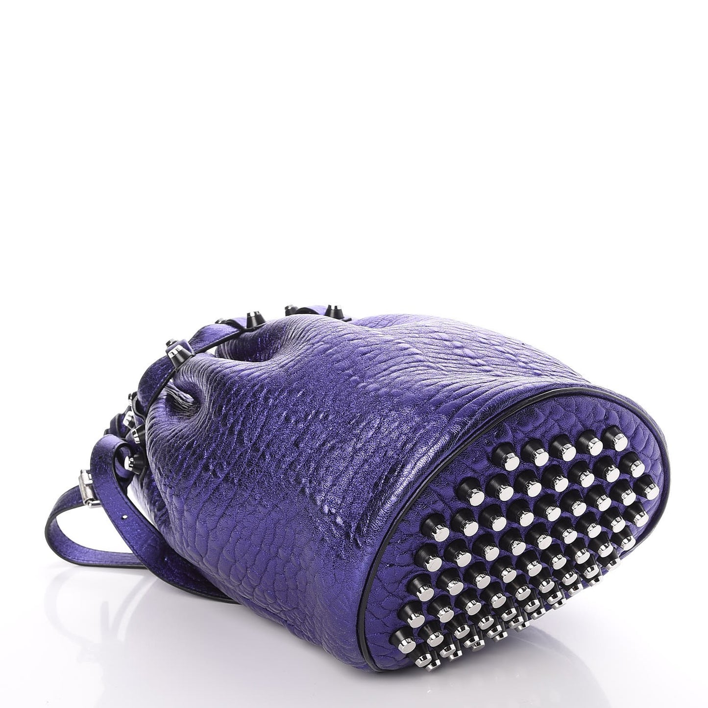 Metallic Pebbled Lambskin Diego Purple Rhodium Hardware
