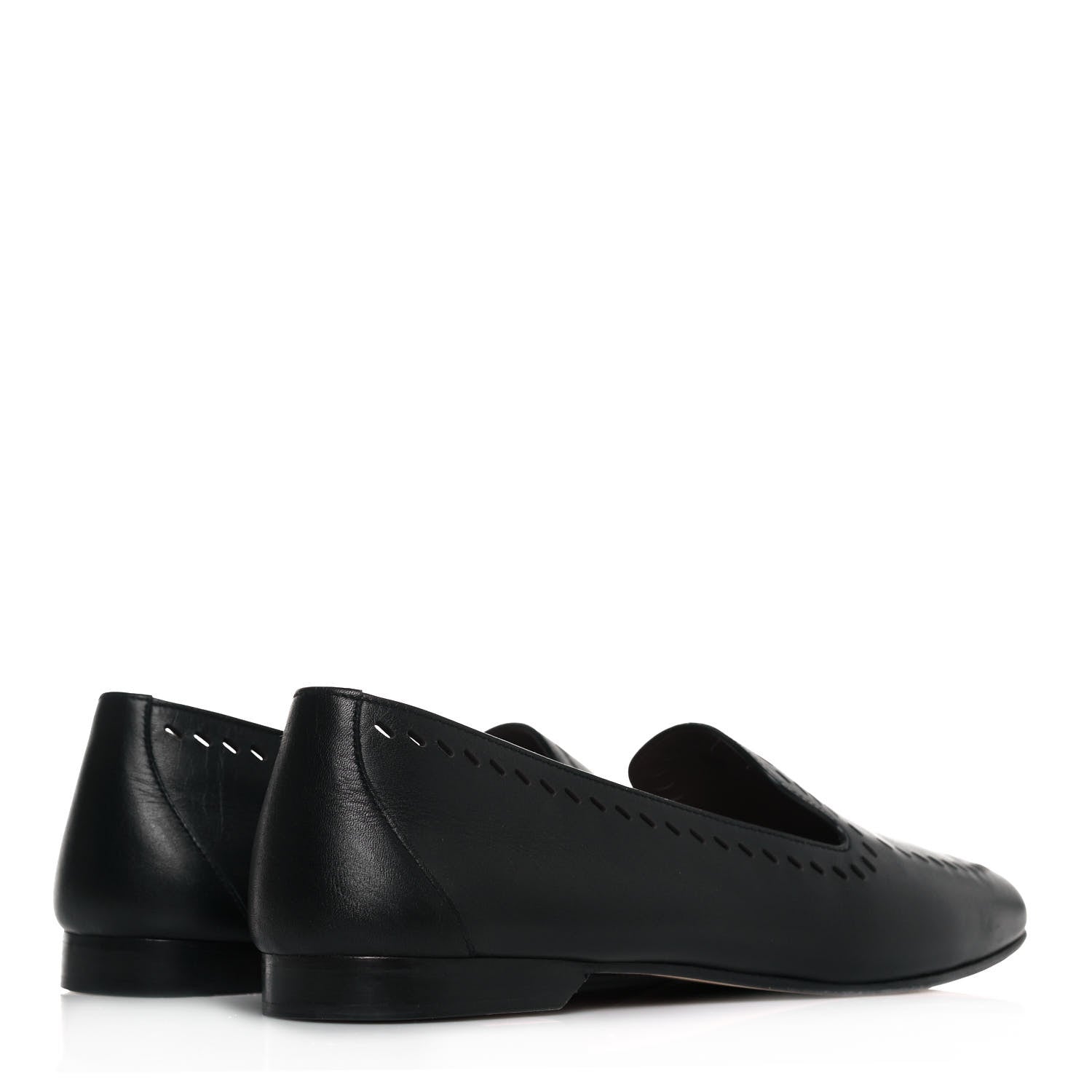 Hermes Calfskin Ovale Moccasin Loafers 38.5 Black 4 of 10