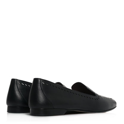 Hermes Calfskin Ovale Moccasin Loafers 38.5 Black 4 of 10