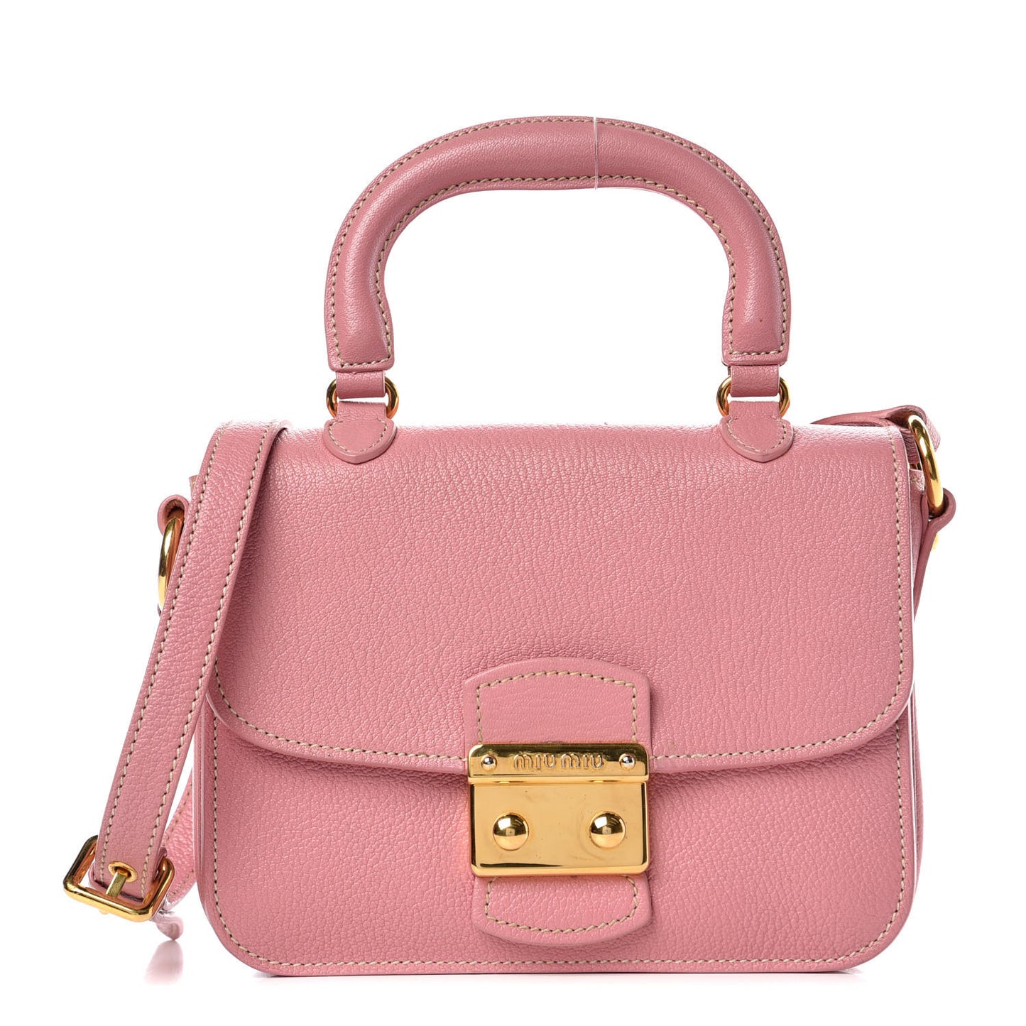 Goatskin Madras Shoulder Bag Rosa