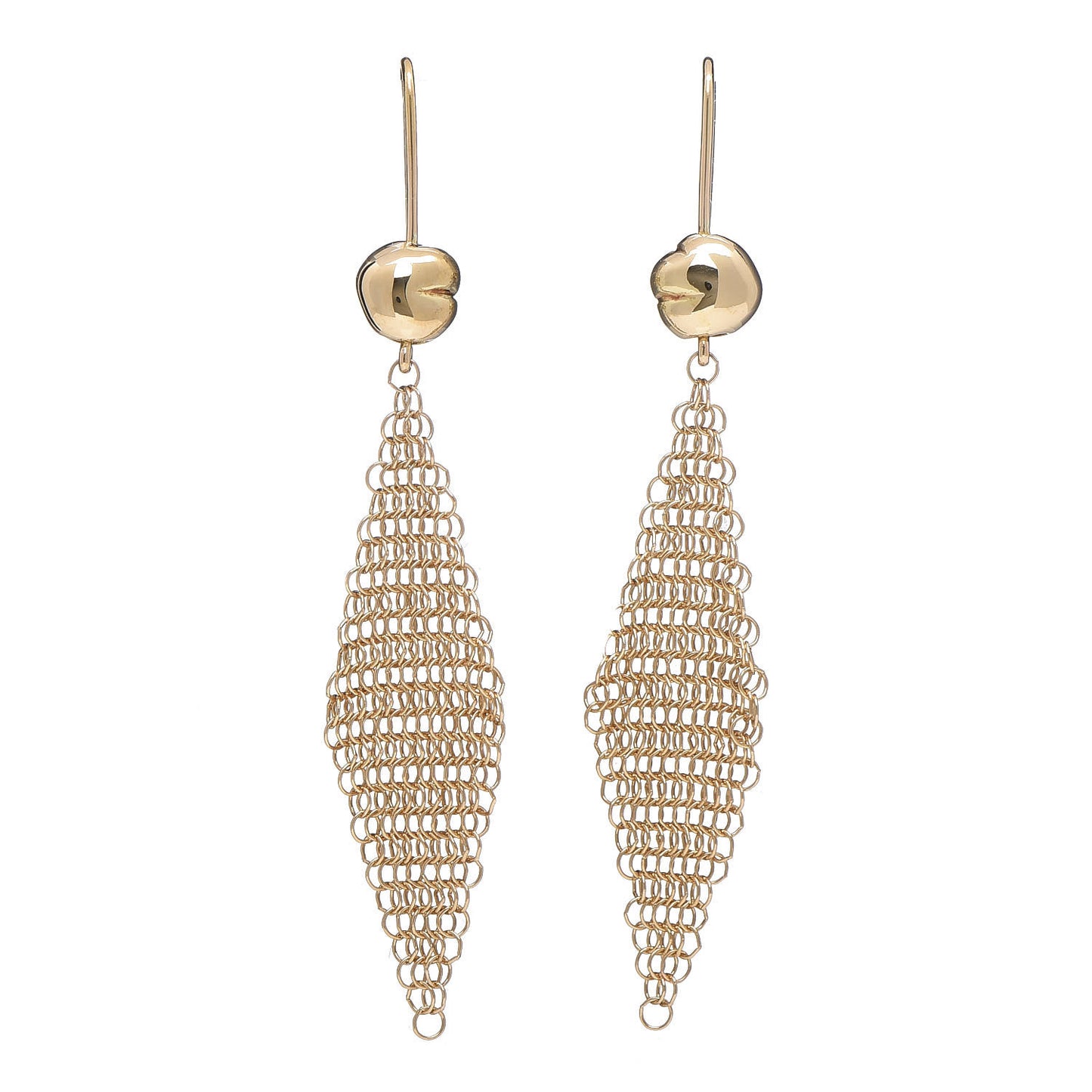 18K Yellow Gold Mini Elsa Peretti Mesh Earrings