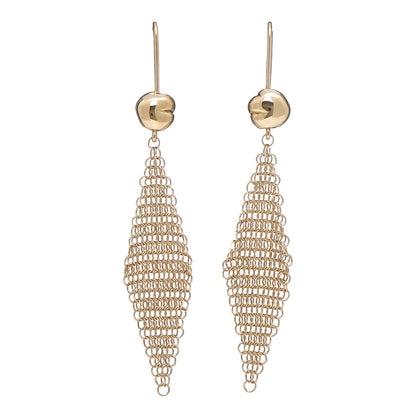 Tiffany 18K Yellow Gold Mini Elsa Peretti Mesh Earrings 1 of 4