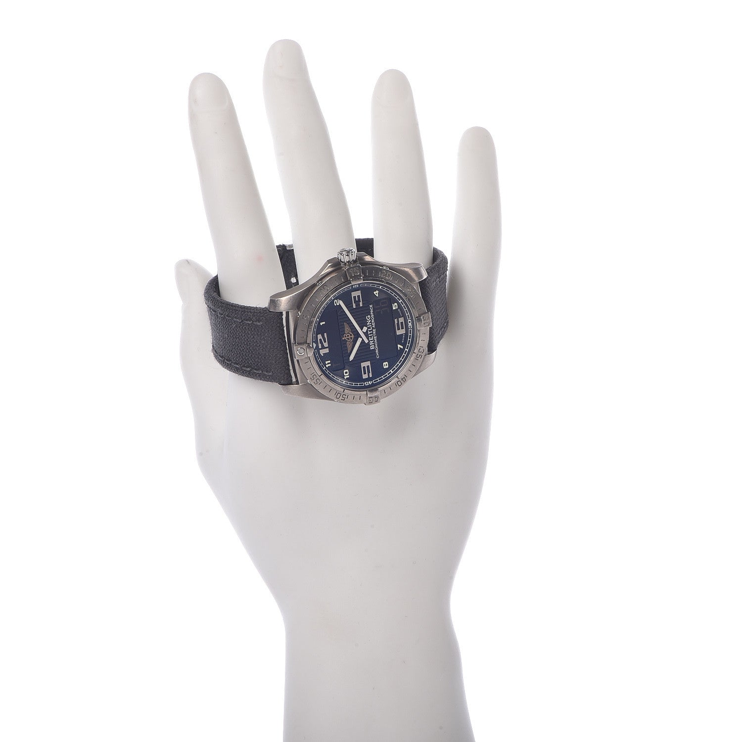 Breitling Titanium Nylon 42mm Aerospace Digital Quartz Watch Black E79362 2 of 14