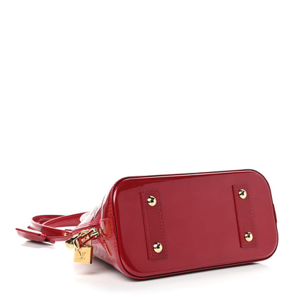 Louis Vuitton Vernis Rayures Alma BB Pomme D'Amour 4 of 8