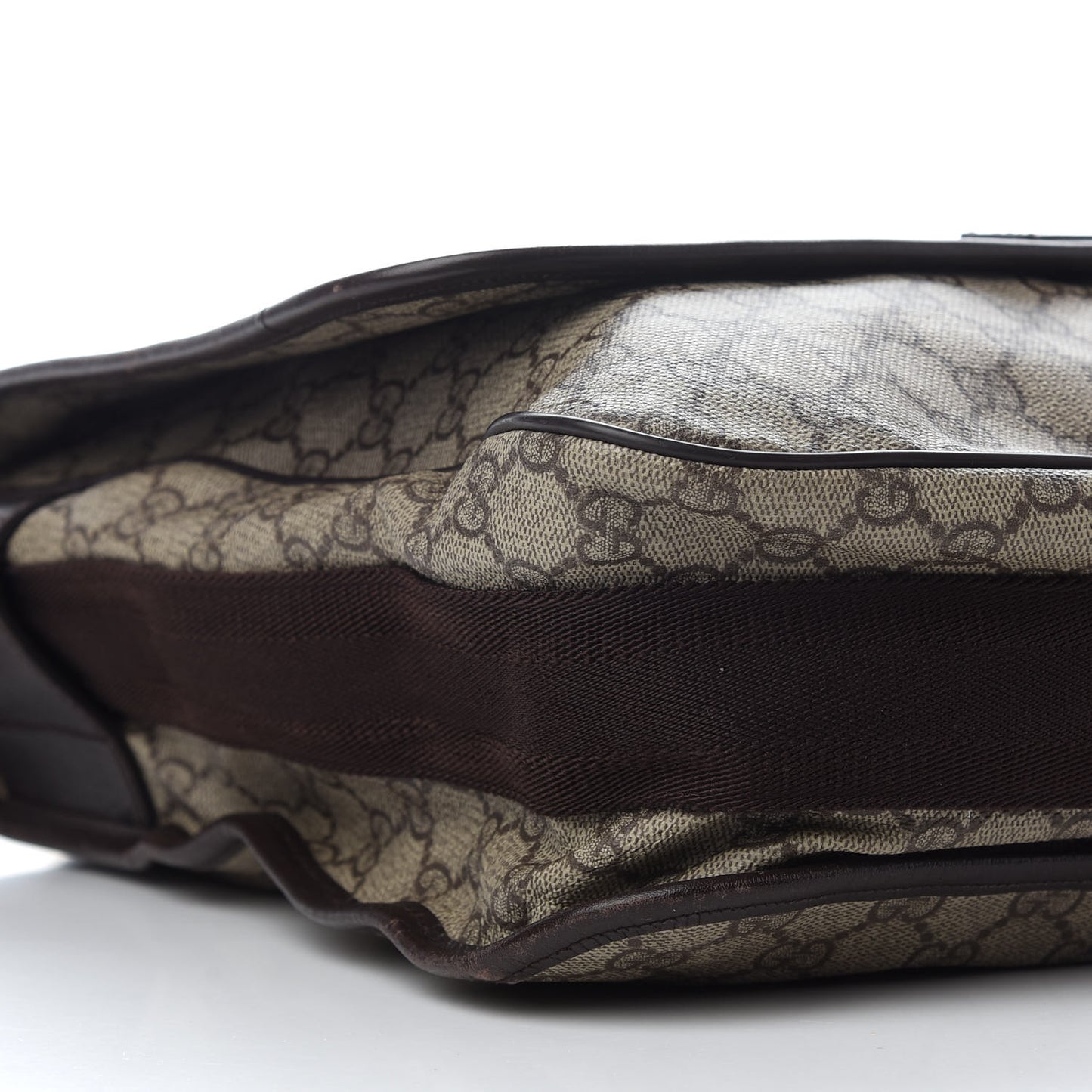 GG Plus Monogram Large Flap Messenger Bag Beige Dark Brown