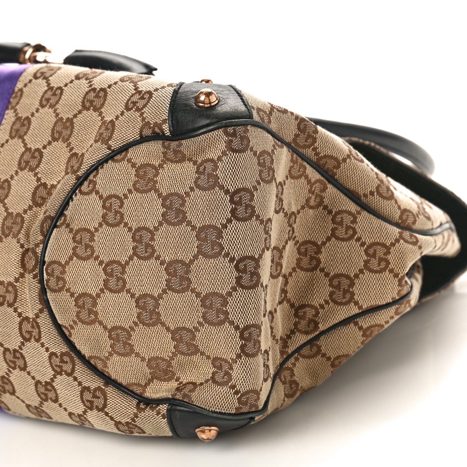 Gucci Monogram Horsebit Web Tom Ford Tote Brown Purple 9 of 13