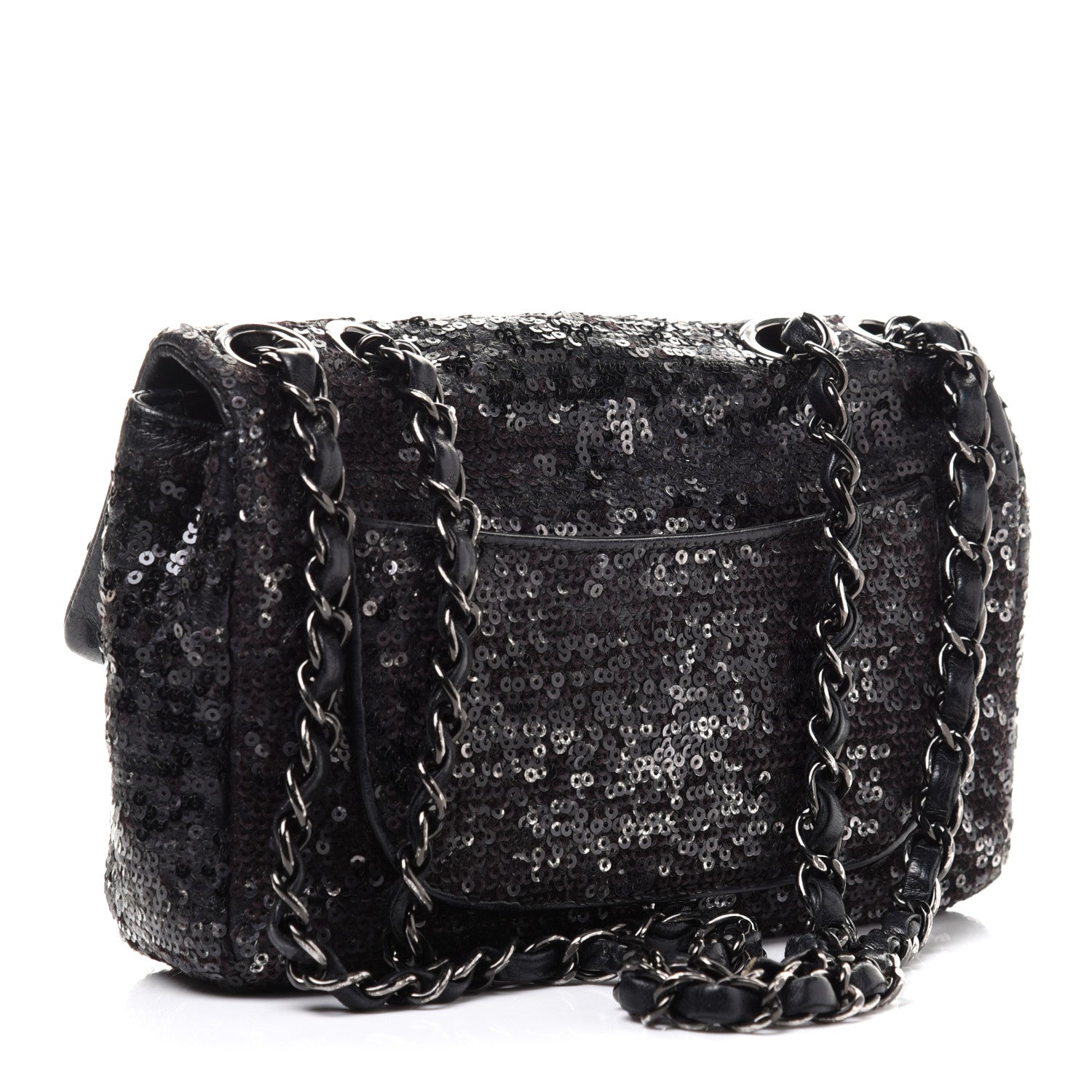 Chanel Sequin Lambskin Mini Moonlight on Water Flap Black 2 of 10