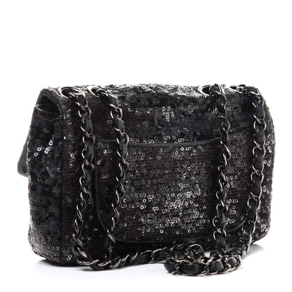 Chanel Sequin Lambskin Mini Moonlight on Water Flap Black 2 of 10