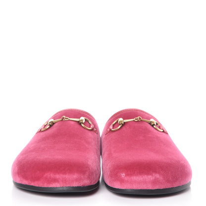 Gucci Softy Velvet Malaga Kid Womens Horsebit River Slippers 37 Light Raspberry Rose 2 of 10