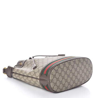 Gucci GG Supreme Monogram Web Ophidia Bucket Bag Brown 4 of 9