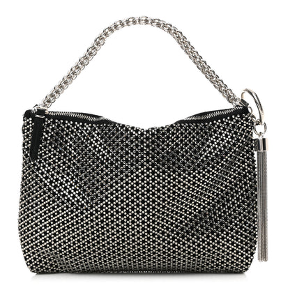 Jimmy Choo Suede Crystal Callie Tassel Shoulder Bag Silver 1 of 11