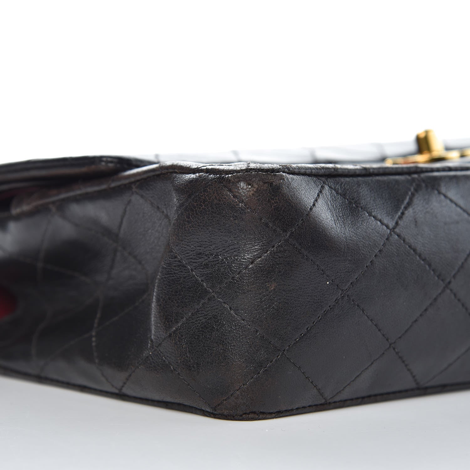 Chanel Lambskin Quilted Medium Double Flap Black 11 of 14